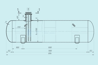 Чертеж Сосуд для хранения СУГ 25 м3