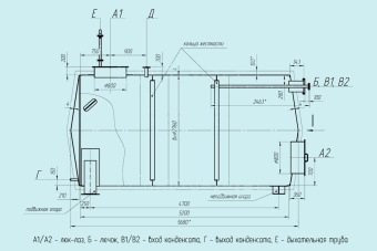 Чертеж Резервуар горизонтальный РГС-30 м3