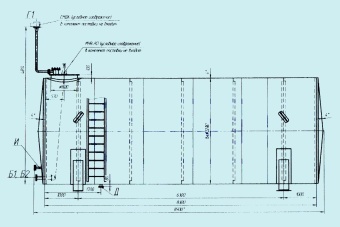 Чертеж Резервуар горизонтальный РГС-70 м3