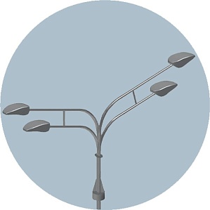 Консольный кронштейн четырёхрожковый К10-2,0-2,0-1-1